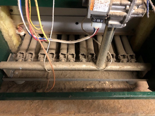 Hot Water Boiler Before Maintenance